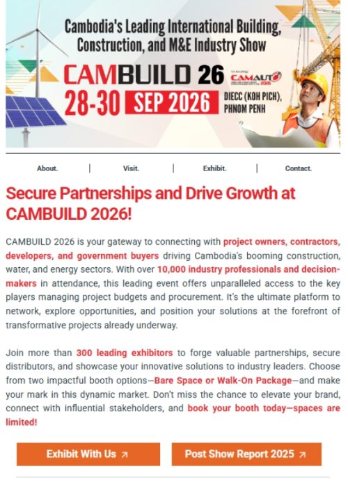 Book Your Booth at CAMBUILD 2026